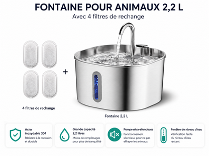 Fontaine à eau en acier